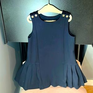 Jacadi Paris Blue School Dress with 4 buttons Size 3